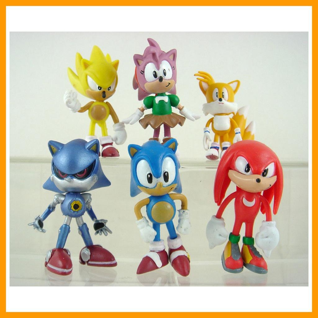 Premium Quality 6pcs Game Sonic The Hedgehog Action Figures Doll Set For Kids Gift