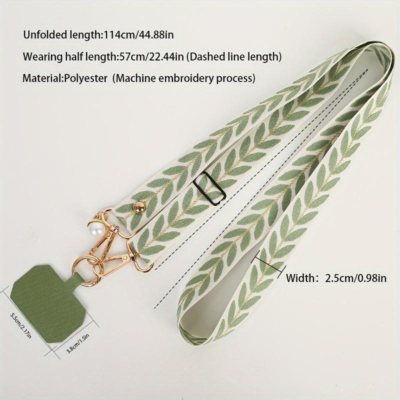 Mobile Phone Strap Lanyard Long Crossbody Shoulder Chain Pearl Pendant Hanging Adjustable Halter Neck Wide Cloth