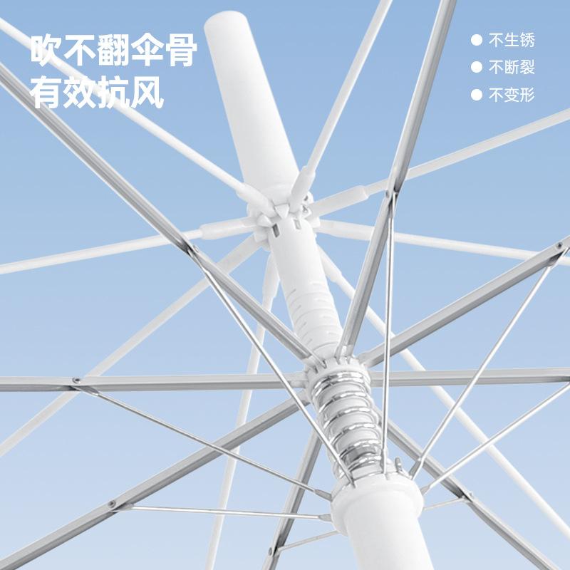 2025 new 8-bone automatic creative straight rod umbrella transparent gradual change umbrella curved hook transparent handle