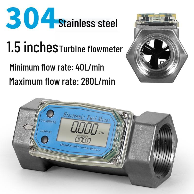 Xiaoyao Stainless Steel Digital Turbine Flow Meter for Diesel, Gasoline, Methanol, and Water
