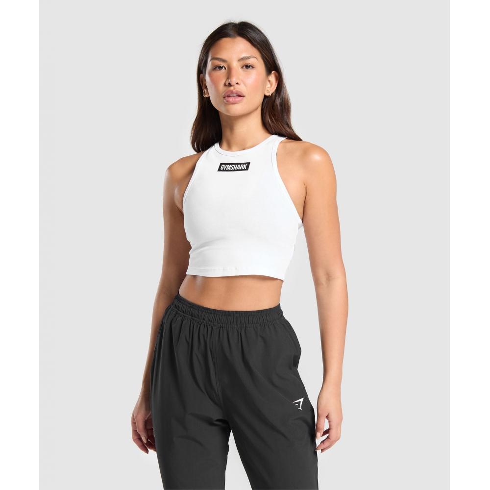 

Укороченная майка GYMSHARK Block Белая B6A3Q WB57 XXS
