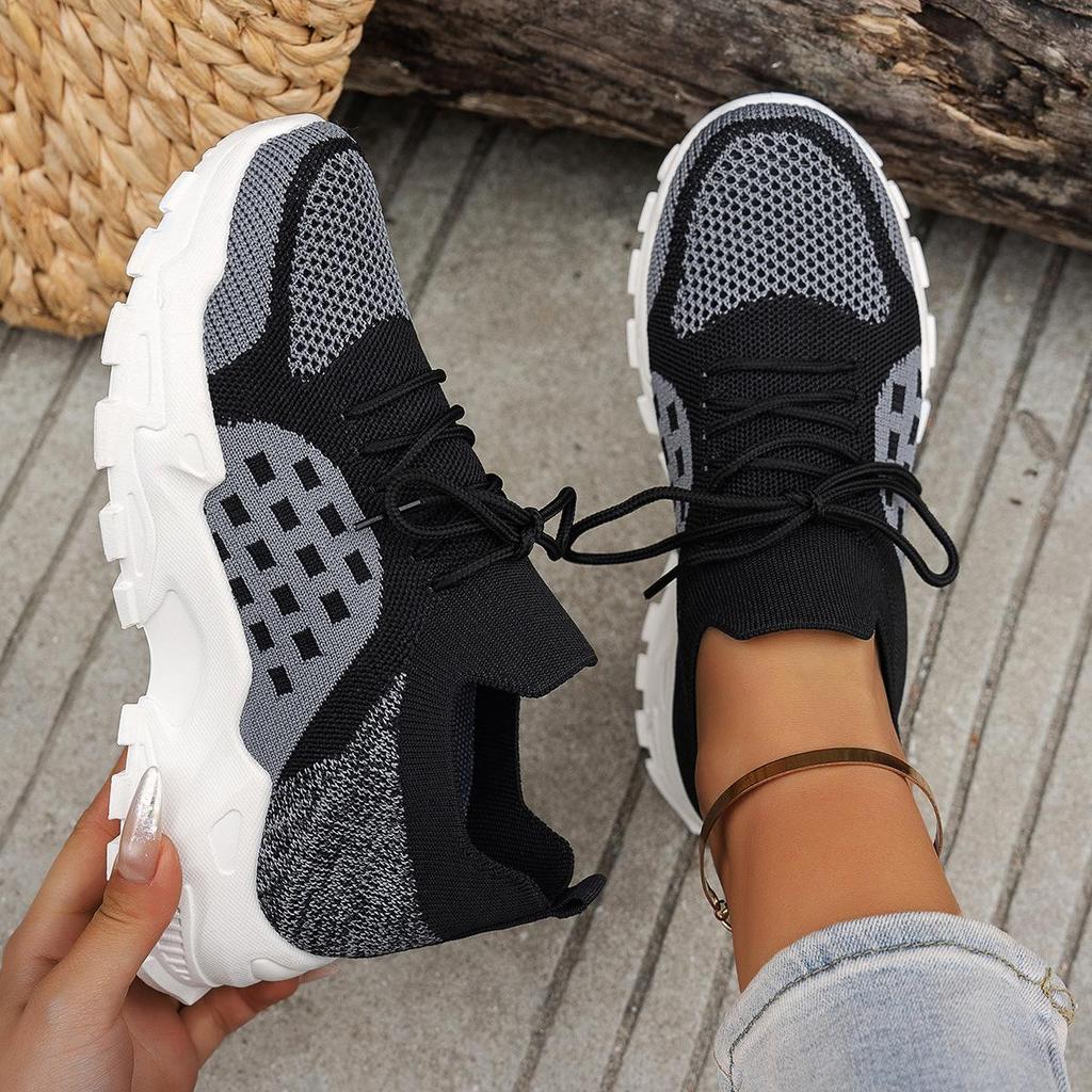 2025 Women's Flyknit Breathable Fashion Sneakers - Versatile, Thick-Soled, Casual & Comfortable