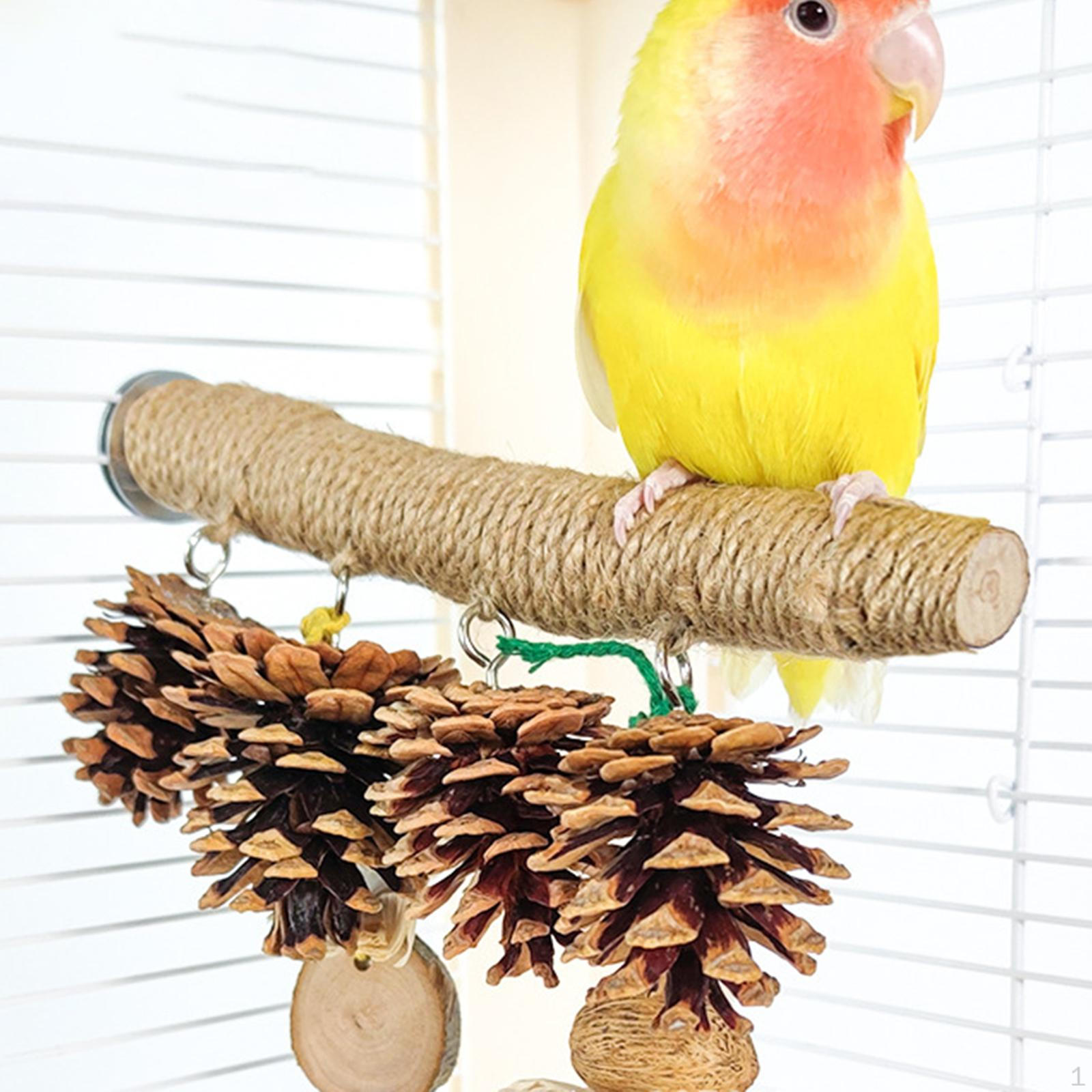 Bird Toys Perch Stand Lightweight Parrot Toy for Budgie Hummingbird Lovebird