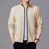 Automne Hiver Pull Tricot Col Montant Homme Automne Hiver Cardigan Tops Coréen Slim Couleur Unie Manteau Pull Veste