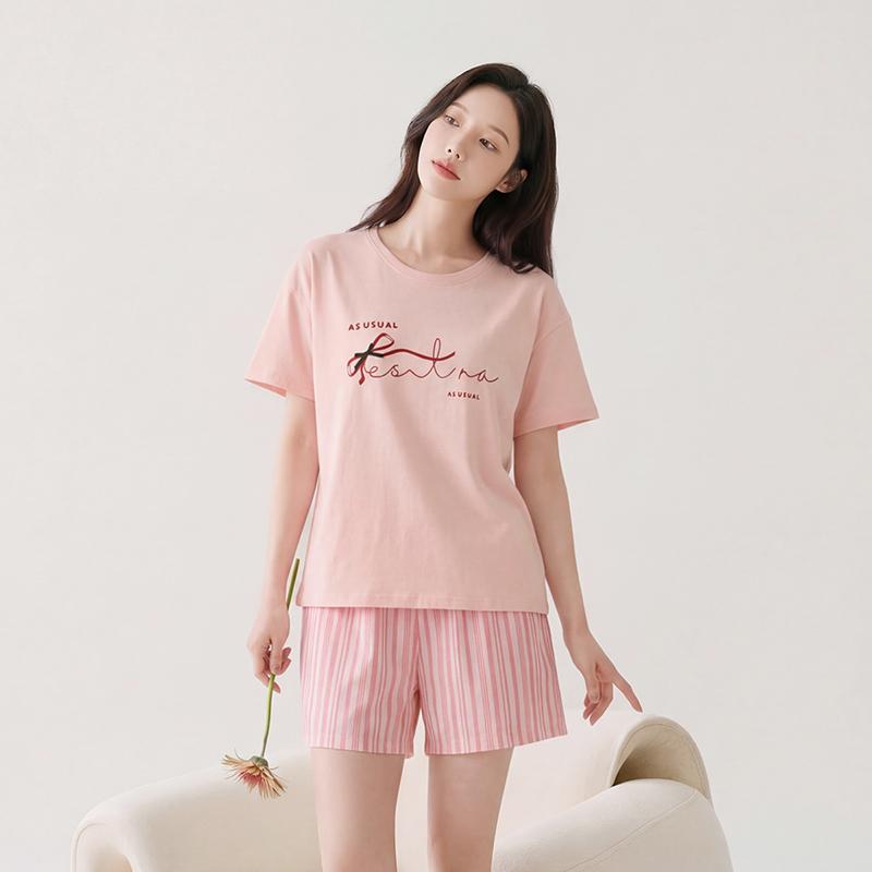 Fenteng Chest Cushion [A-class Pure Cotton 10A Antibacterial] 26 Spring and Summer Sleepwear Women's Home Suit Set Shorts