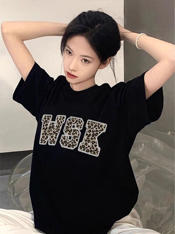 

2025 New Women s Plus Size Black Pure Cotton Short-Sleeve T-Shirt - Loose Fit, Straight Shoulder M хізер сірий колір