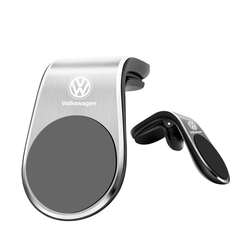 Metal Magnetic Car Phone Holder Auto Logos For Volkswagen Jetta Golf Passat Polo Tiguan Arteon Touareg Taigo Caddy Magotan T-ROC