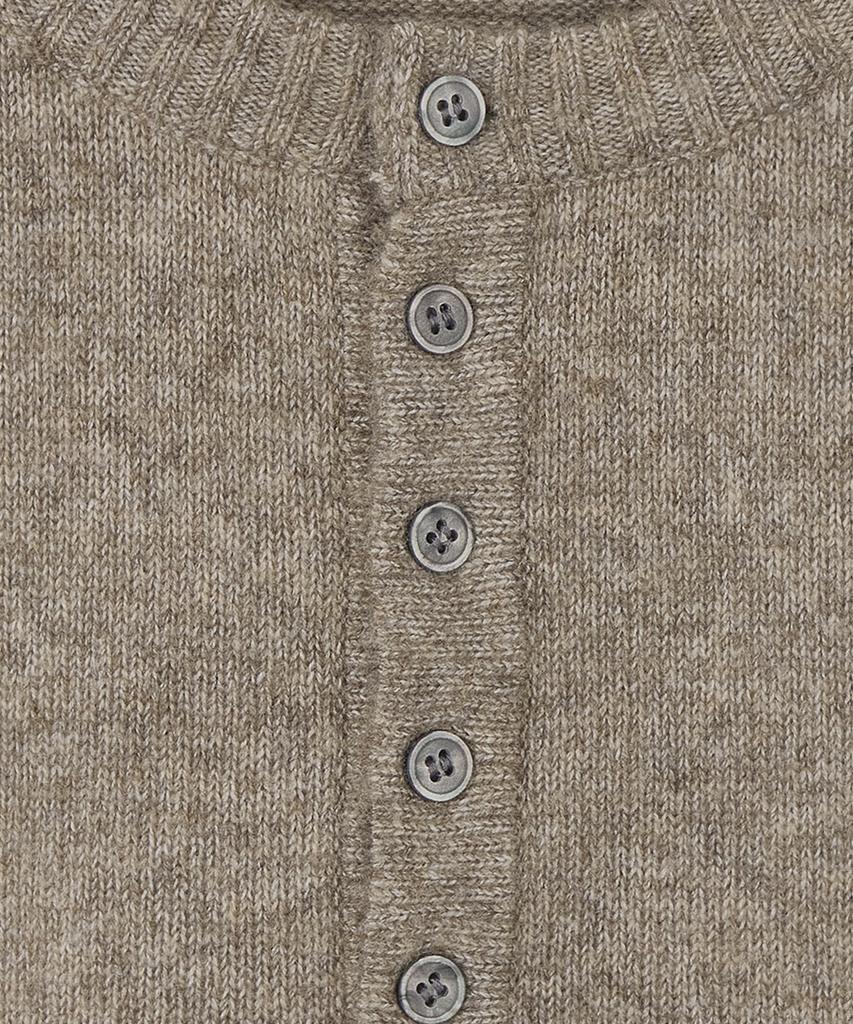 NODU Daily Plain Henley Neck Knit [Beige]