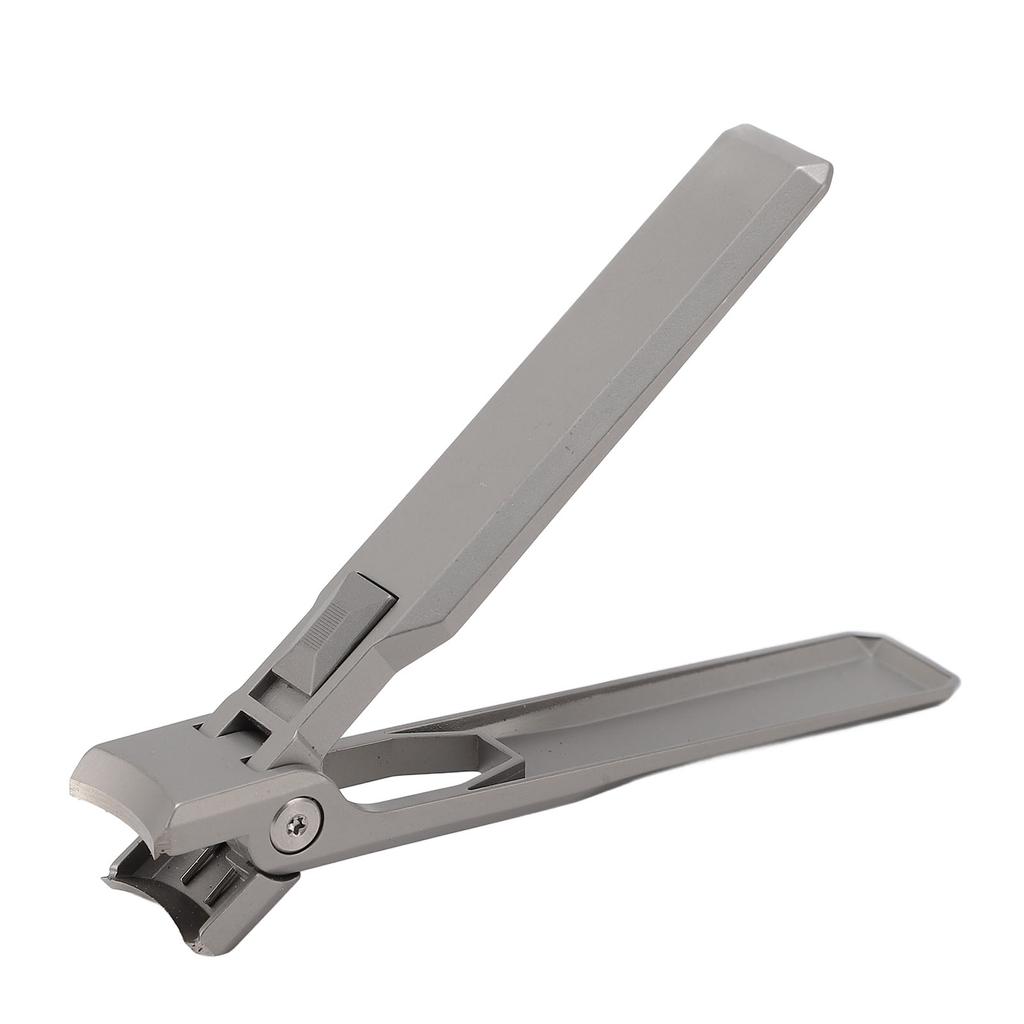 Nail Clipper Stainless Steel Wide Opening Push Button Design Anti Splash Flat Mouth Nail Clipper