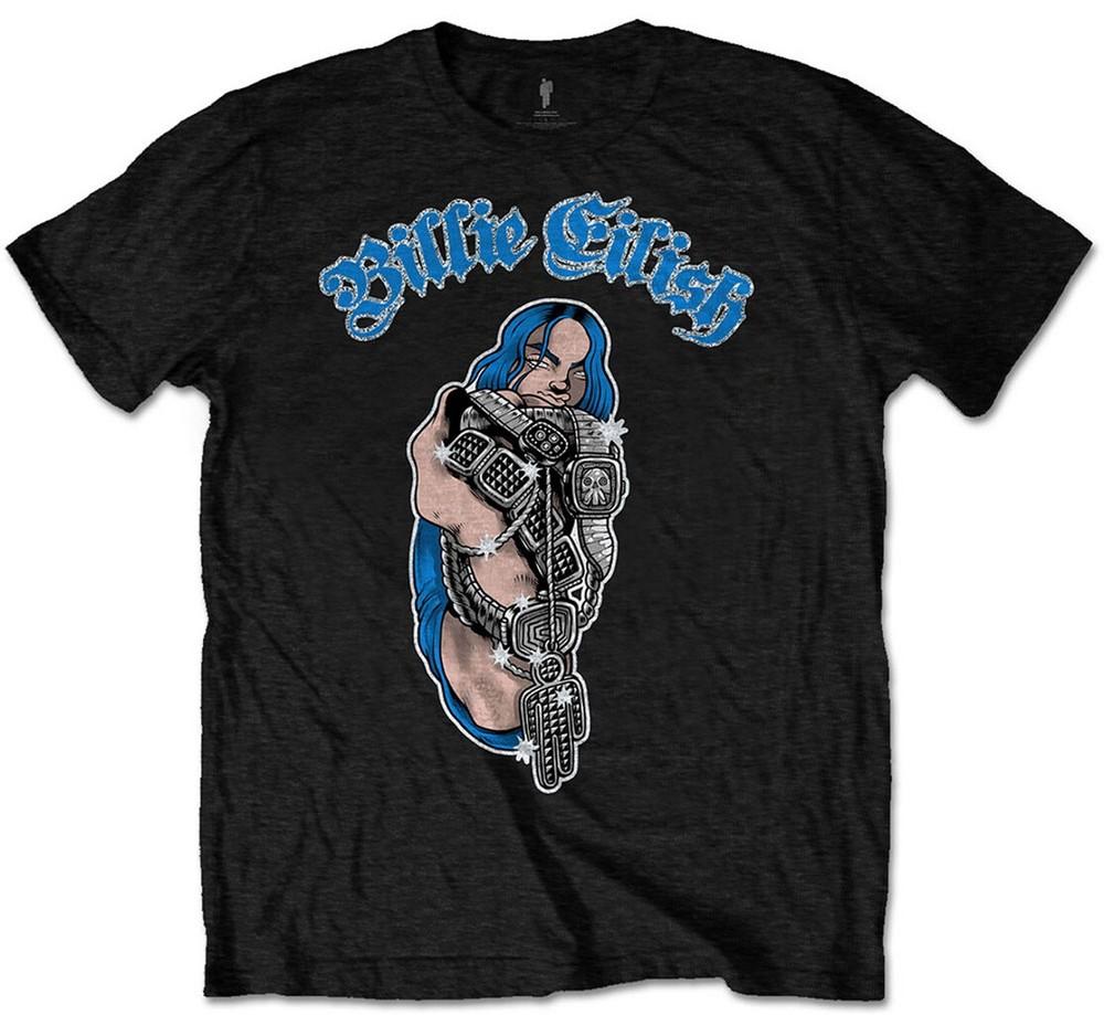 Billie Eilish Bling Black T-Shirt XXXXL