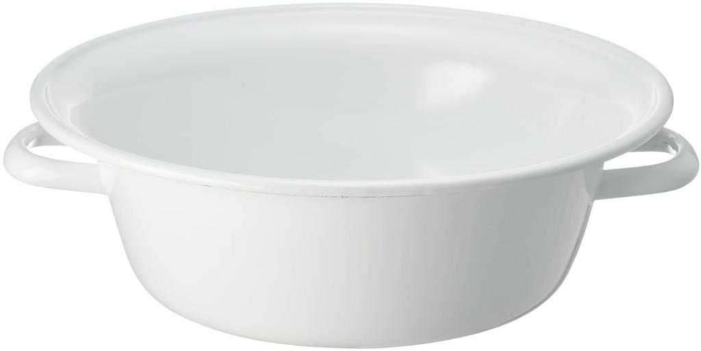Nodahoro Enamel Basin, Heat-Resistant, 32cm, with Handle, Washtub, Footbath, Soaking Tub, White, Made In Japan, TA-32
