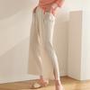 Woman Loose Pleated Pants Solid Slim High Elastic Loose Wide Straight Simple Casual Style Summer Cropped Trousers