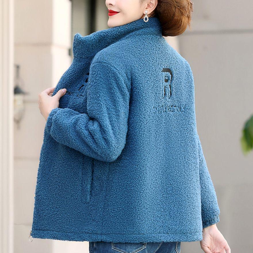 

Women s Stylish Lambswool Coat and Cotton Jacket - Versatile, Padded, Plus-Size Velvet Thicken Warm Top for Autumn/Winter 2025 5XL (75-82.5 kg) синій