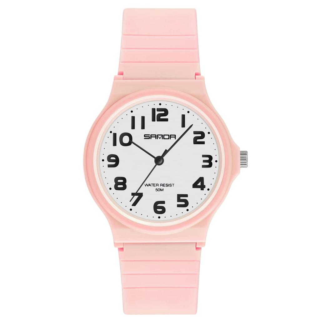 RORIOS and Analog Simple Stylish Quartz Popular with and Perfect for Casual Birthday Pink Men's Women's Watch, Design, Waterproof, Movement, Students,