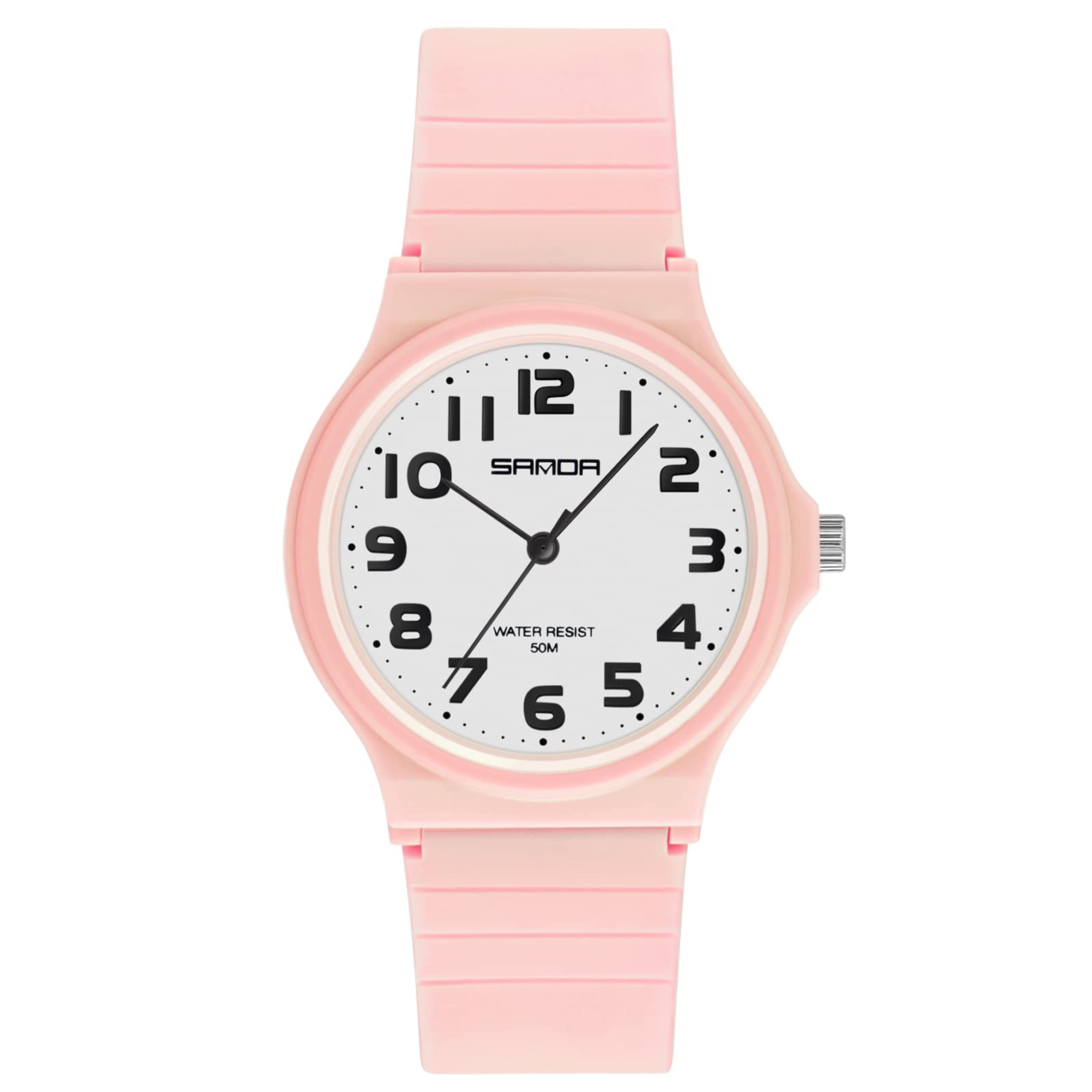 

RORIOS и Аналоговые Простые Стильные Кварцевые Популярные и Идеальные для Повседневной Носки День Рождения Розовые Мужские Женские Часы, Дизайн, Водонепроницаемые, Механизм, Студенты, розовый