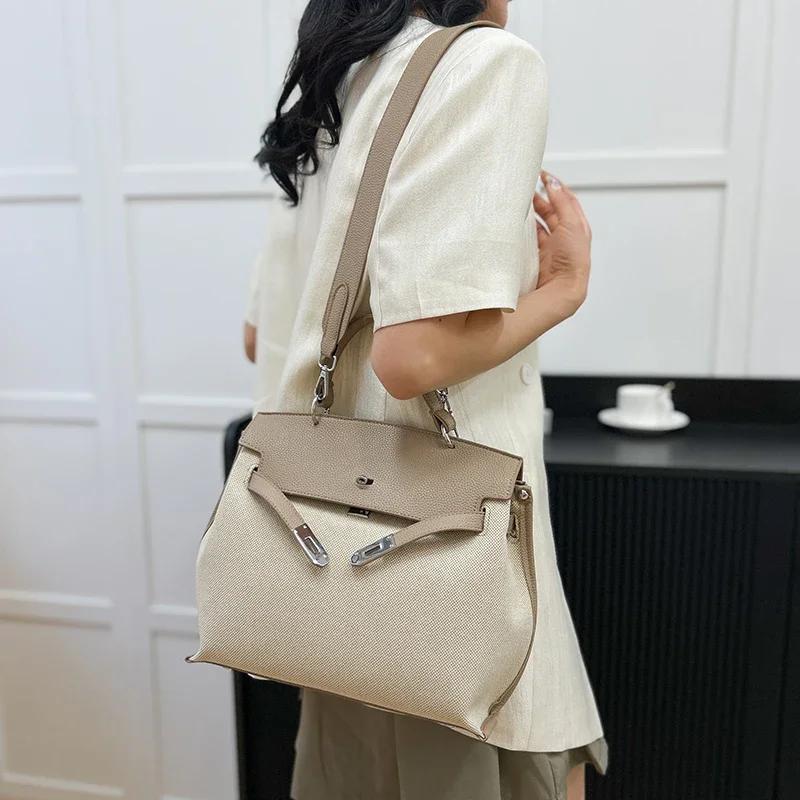 

Сумки через плечо с внутренним отделением для женщин, повседневные сумки из ПУ на молнии, контрастные цвета, высокое качество