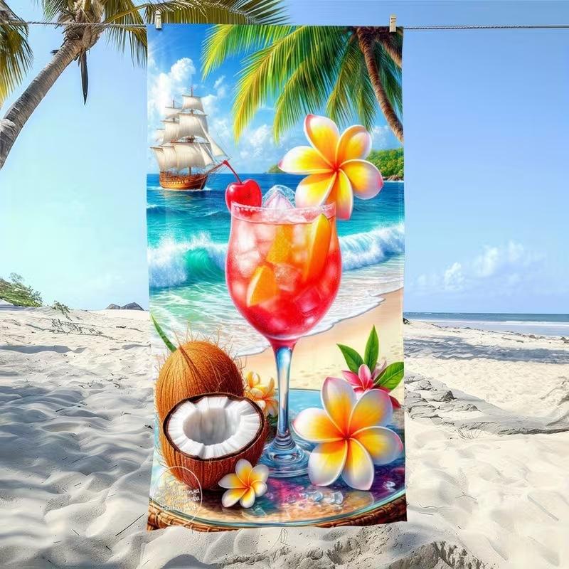 Popular Summer Beach Towel Microfiber Absorbent Beach Towel Seaside Outdoor Vacation Sports Towel