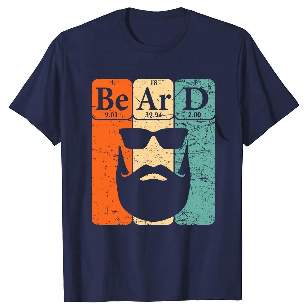 Funny Beard Periodic Table Bearded Man Vintage T Shirts Summer Cotton Streetwear Short Sleeve Birthday Gifts Tshirt Men