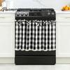 Window Valance with Lace Trim Buffalo Check Valance, Ruffled Curtain And Bows, Small Valances Light Filtering Rod Pocket for Kitchen Living