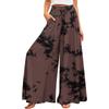 Damen Sommerhose mit weitem Bein, hoher Taille, fließende Taschen, modisch, lässig, lässig, Bohemian-Stil, bedruckt, Strandhose