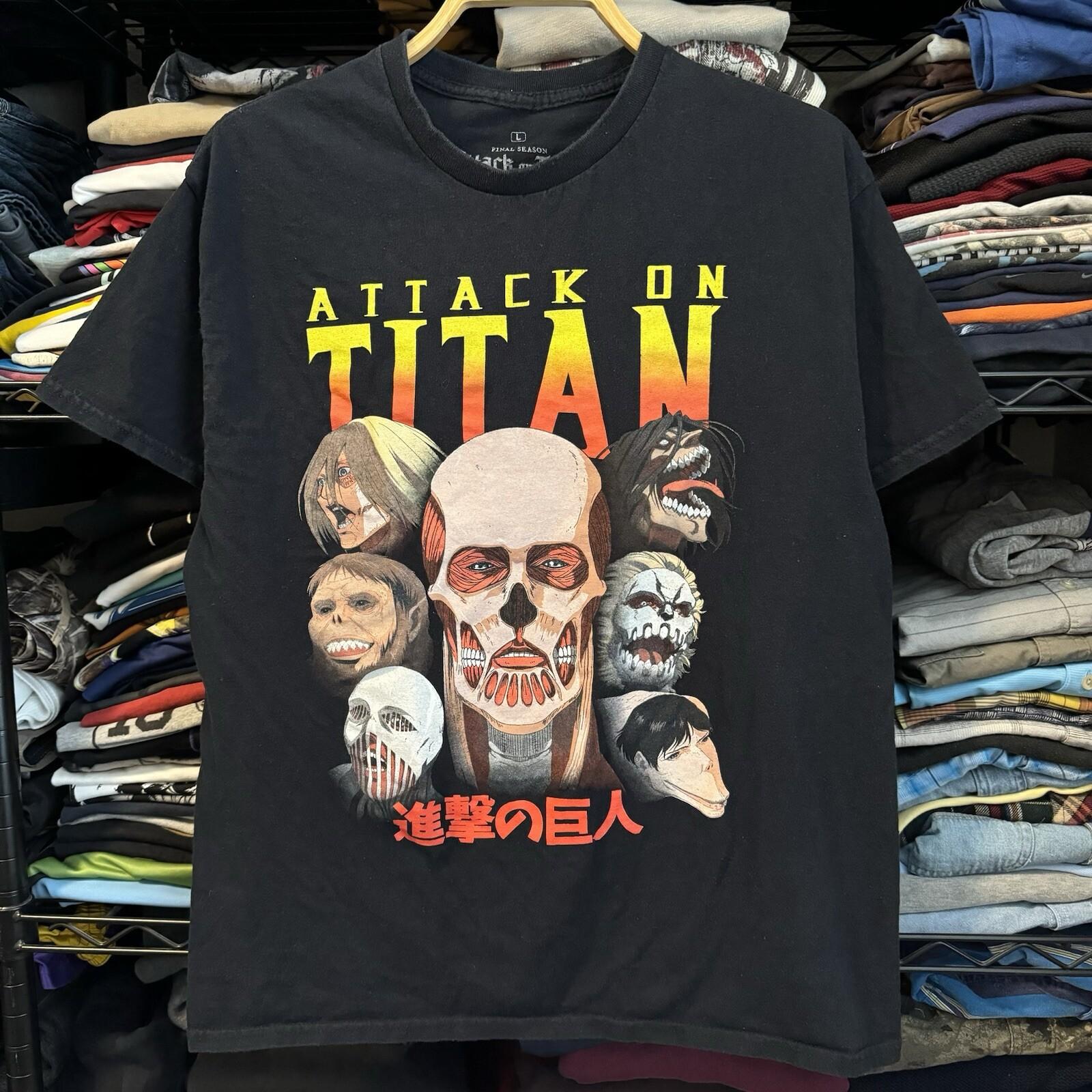 Attack On Titan Tshirt Men Large Final Season Eren Yeager Levi Ackerman Anime Unisex T-Shirt S