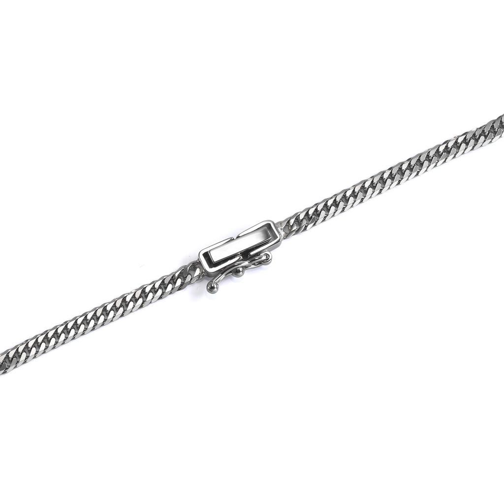 Platinum 850 Kihei Bracelet 6 Sides Double 18cm Pt850 Mint Certification Mark Platinum Chain [Speranza] 4.5g