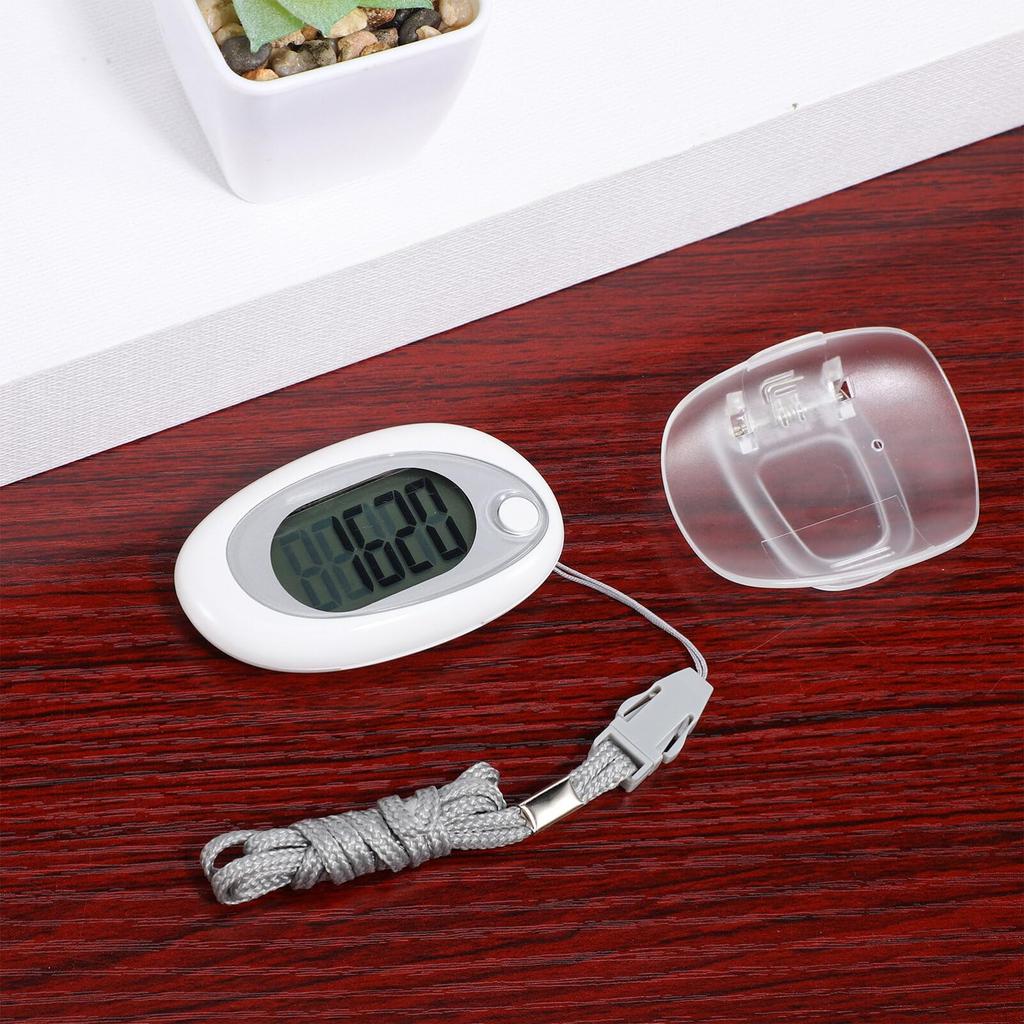 Iplusmile Schrittzähler mit großem Bildschirm, gut lesbare Anzeige, Armband und Clip, kompakt und leicht, einfach zu bedienen, Nackengurt, 3D-Sensor, digitaler Schrittzähler