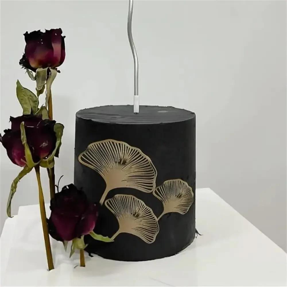 New Acrylic Gold Ginkgo Leaves Cake Topper Happy Birthday Cake Topper Baking Accessories Party Supplies Cake Decorating Tool