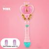 Magic Wand Bubble Machine with Solution for Boys and Girls Toy Bubble Blower With Princess & Fairy Stick Electric Bubble Machine