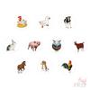500Pcs/Roll Farm Animals Kids Rewards Stickers - DIY Scrapbooks Album Decor Sealing Label Decals