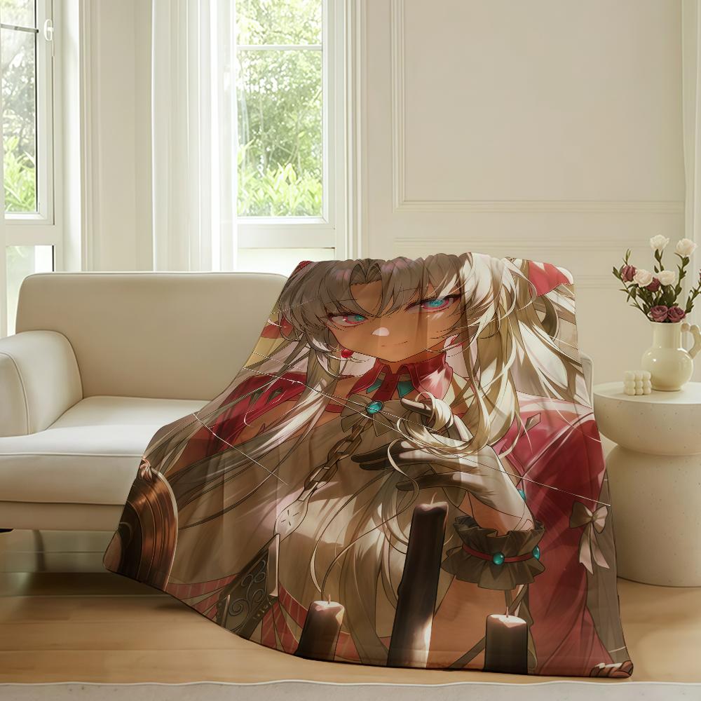 Game Wuthering Waves Carlotta Blanket For Sofa Office Bed Plane Travel Sleep Read Relax Camping Soft And Warm