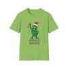 Unisex Softstyle T-Shirt Funny Pickle Santa Sleigh Bells Holiday Christmas