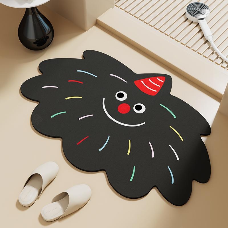 Toilet Floor Mat Panda Diatom Mud Bathroom Absorbent Mat Toilet Door Non-slip Quick-drying Foot Mat Bathroom Carpet Mat