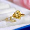 2025 Women's Fashion Yellow Crystal Ring with S925 Silver