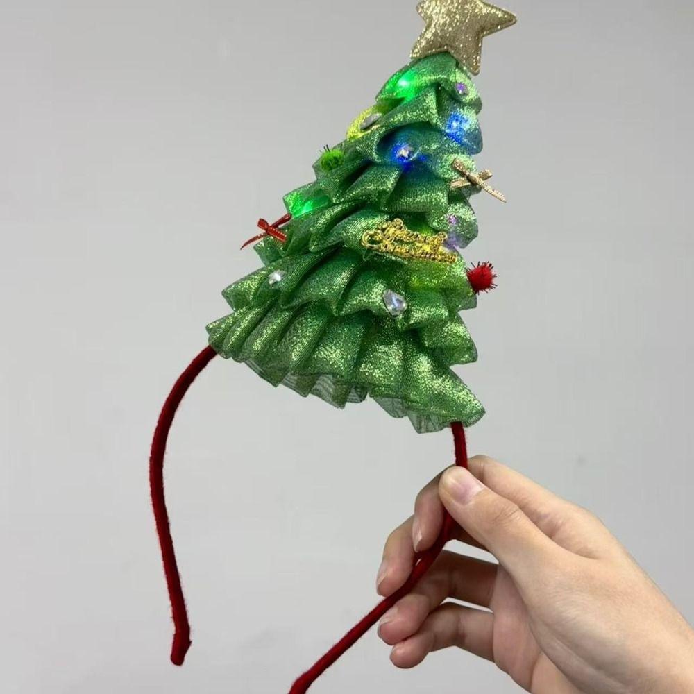 Elk Hair Hoop Antlers Headband Glitter Glowing Christmas Hairband Christmas Headband  Girl