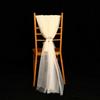 Wedding Chair Back Gauze Decoration Chair Mesh Yarn Back Decor for Hotels Wedding Banquets