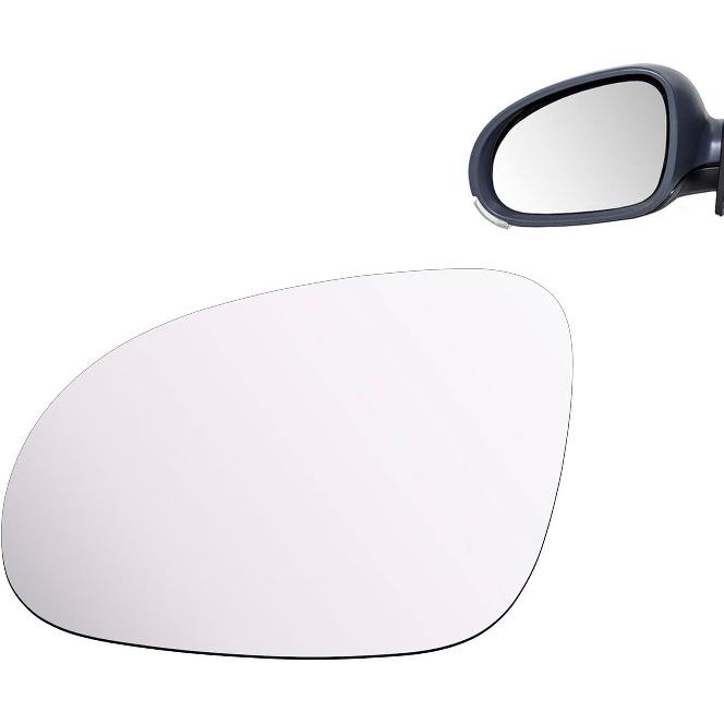 Mirror Glass fit for 2005-2014 Volkswagen Eos GTI GTI Jetta Sportswagen Passat R32 Rabbit Driver Left Side Mirror Glass LH No Backing Plate Flat