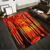 Autumn Forest Tree Design Carpet with Vibrant Orange and Red Leaves Suitable for Use As an Anti-slip for Living Room Bedroom Sofas