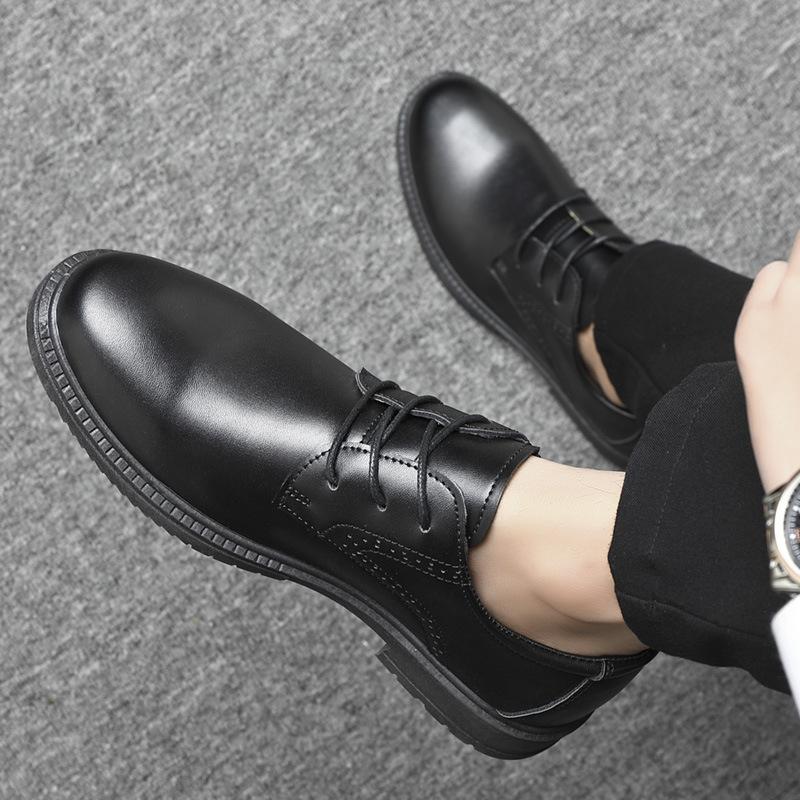 

Весенняя и осенняя мужская обувь, новая повседневная обувь, студенческая модная обувь, деловые мужские туфли из кожи, мужские водонепроницаемые ботинки Martin с низким верхом 44