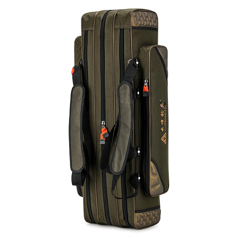 Fishing Rod Bag, Large-capacity Waterproof Fishing Bag, Thickened Sea Rod Bag, Big Belly Bag, Wheel Fishing Gear Bag, Fishing Storage Bag