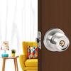Door Handle Knob Stainless Steel Living Room Lock Locks Hardware with Three Keys Round-shape Locking Gear Highquality Materials