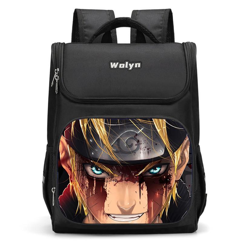 

Naruto Sasuke School Backpack Large Capacity Oxford Cloth Layer Double Style A,Small