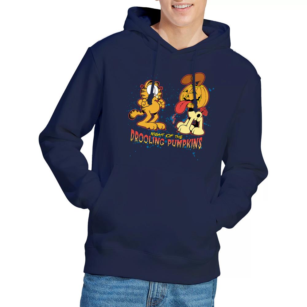 Garfield Mens Drooling Pumpkins Hoodie