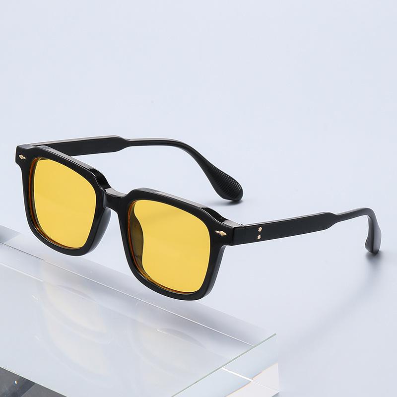 Trendy European American Polarized Square Frame Sunglasses - Unisex Large Fashionable Glasses