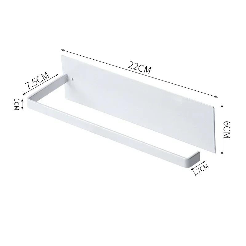 

Кухонный держатель для бумажных полотенец из углеродистой стали без дырокола Шкаф для бумаги Полка для бумаги Бытовая вешалка для рулонной бумаги Пластиковая упаковка Стеллаж для хранения тряпок белый