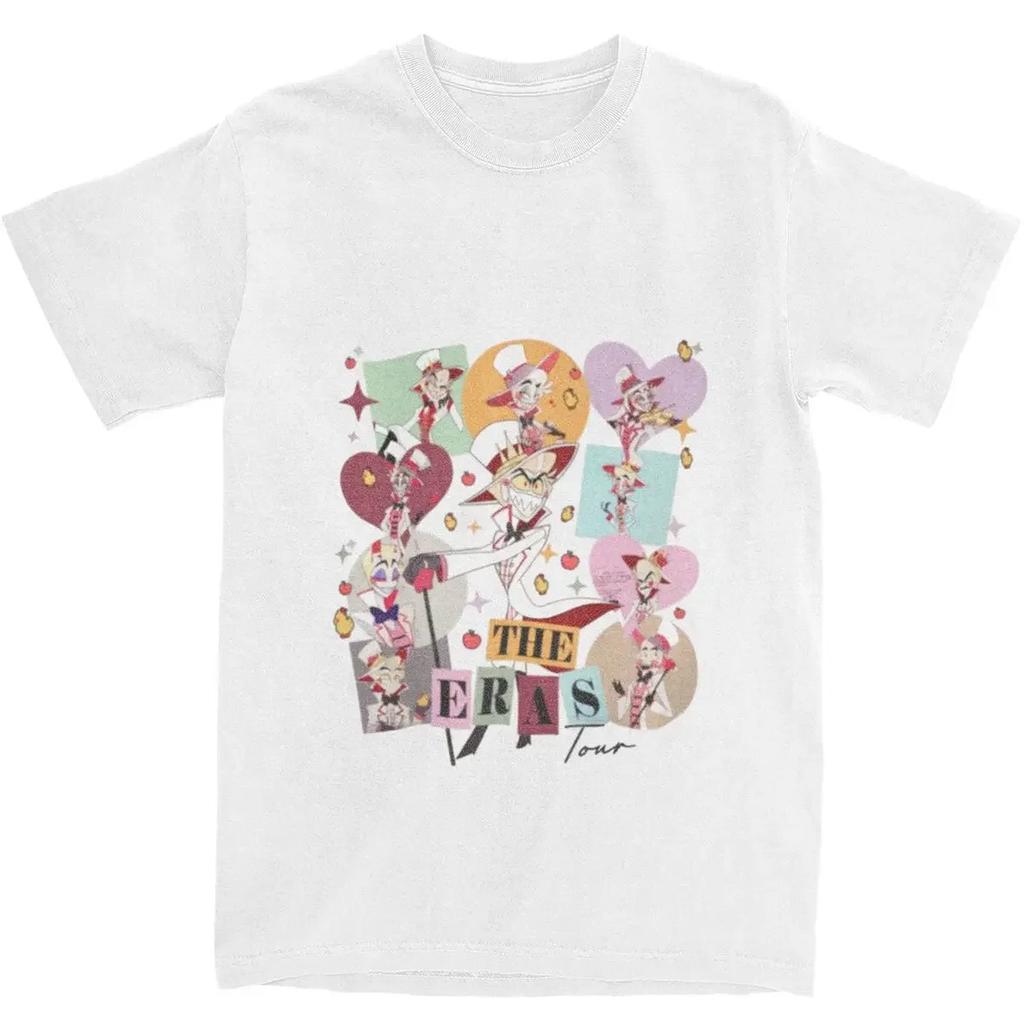 heavyweight Informal New Unisex Lucifer The Eras Tour Shirt Accessories Hazbins Hotels 100 Cotton Clothing Streetwear TeePrinted