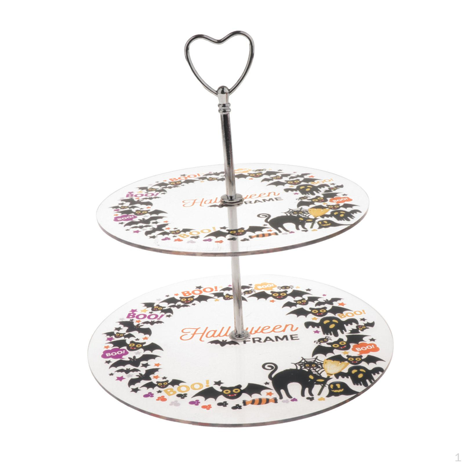 

Двухъярусная подставка для кексов, поднос для фруктовых закусок, многоярусная подставка для тарелок Violet and Black