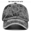 Solid Color Washed Denim Baseball Cap Vintage Retro Snapback Hat for Men & Women, Adjustable Sun Protection Cap in 8 Colors