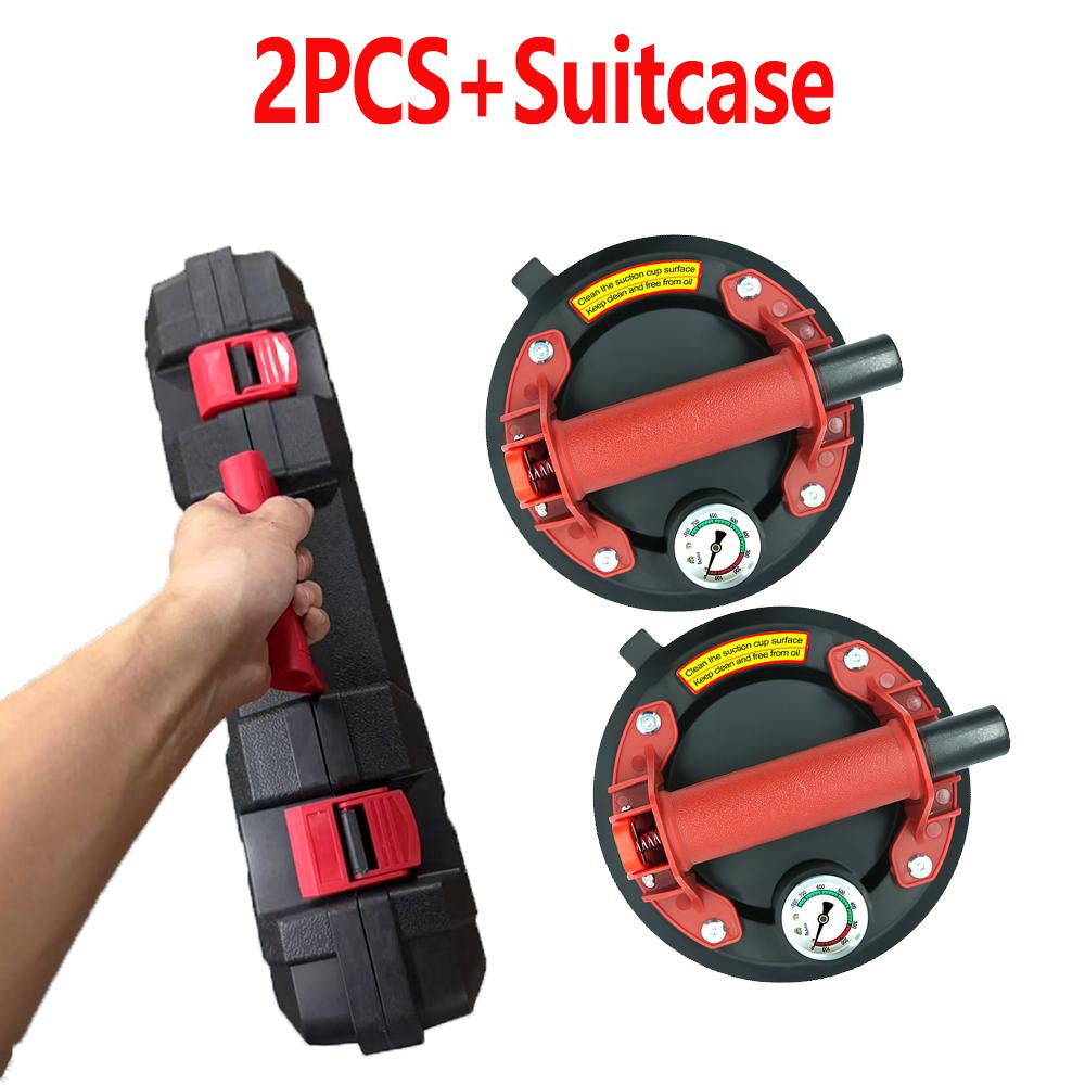 

2pcs 8 Glass sucker lift large glass, maximum load 250KG Window sucker heavy,industrial vacuum sucker lift marble, tile,granite красный