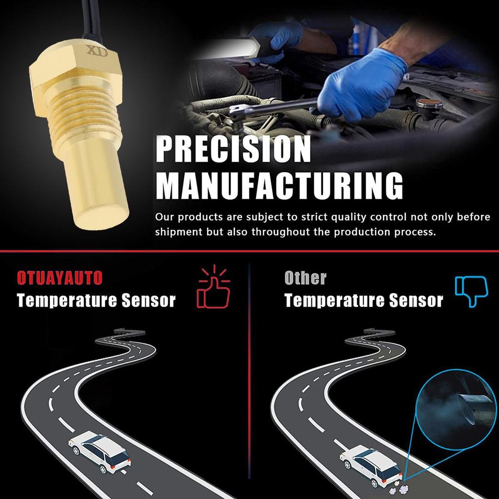 12V/24V 10/12/14/16/17/21mm vattentempsensor Universal biltemperatursensor 50K huvudkontakt för bil
